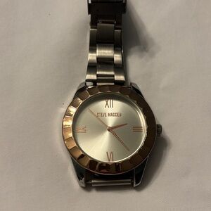 Steve Madden Two-Tone Metallic Watch ( needs new battery)
